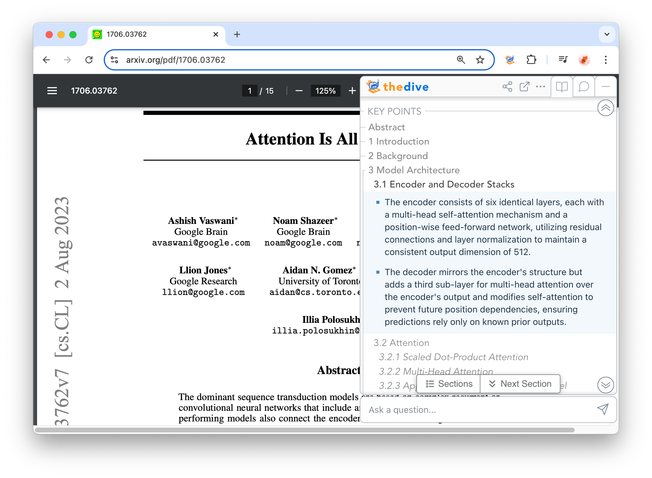 Demo of summarizing a PDF